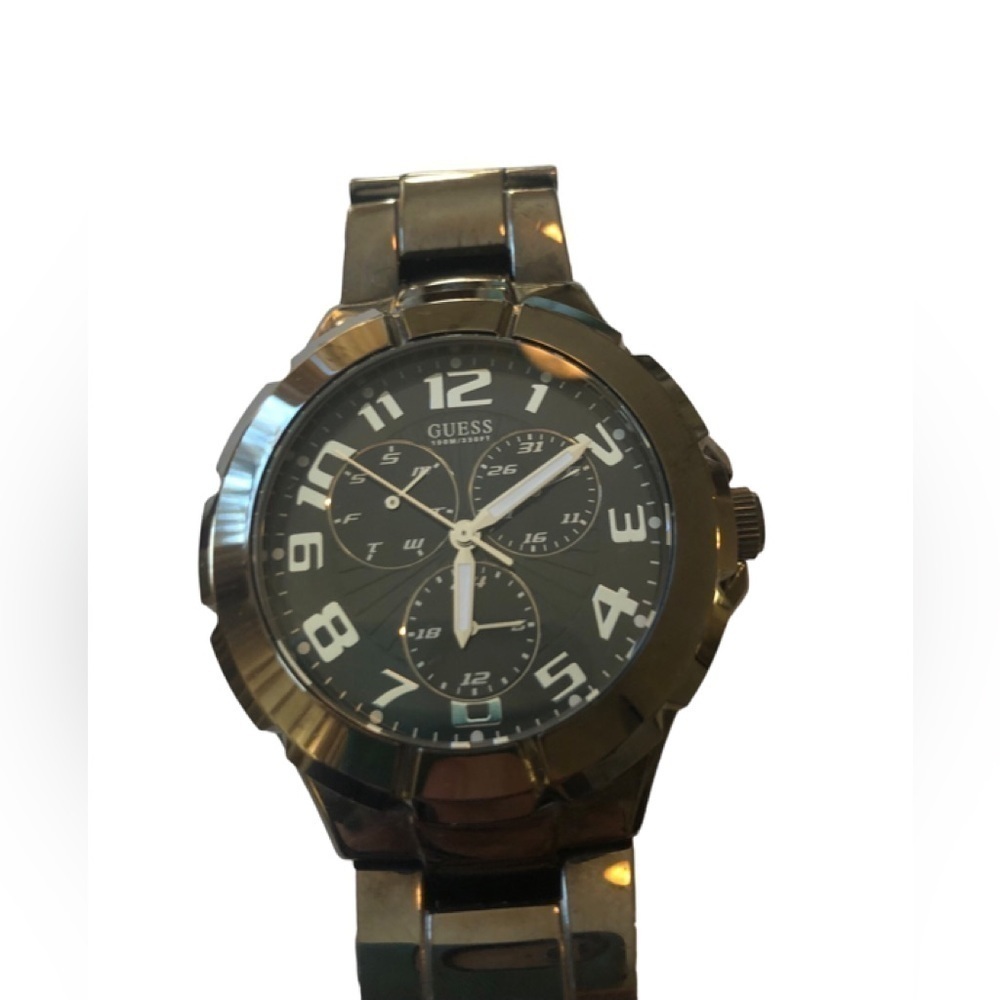 GUESS Waterpro U11511G1 Black Tone Quartz Analog Men's Divers 100 Meter Watch - Picture 2 of 10